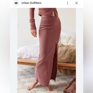 SOLD Urban Outfitters Pink Ribbed Maxi Pencil Skirt